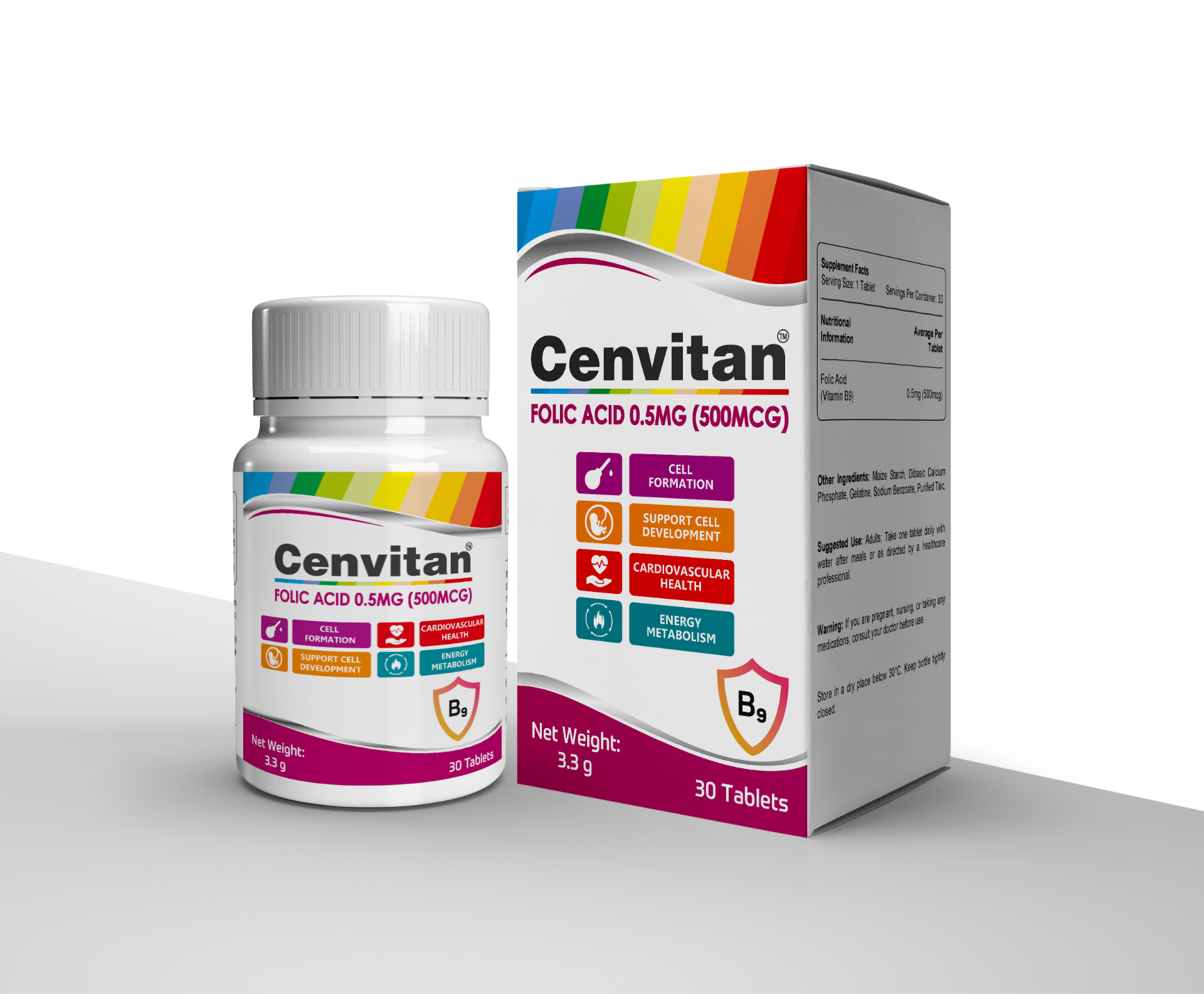 Cenvitan Folic Acid 500mcg