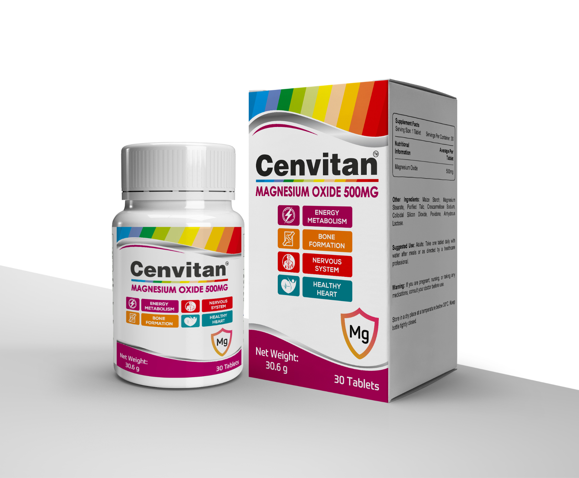 Cenvitan Magnesium Oxide 500mg